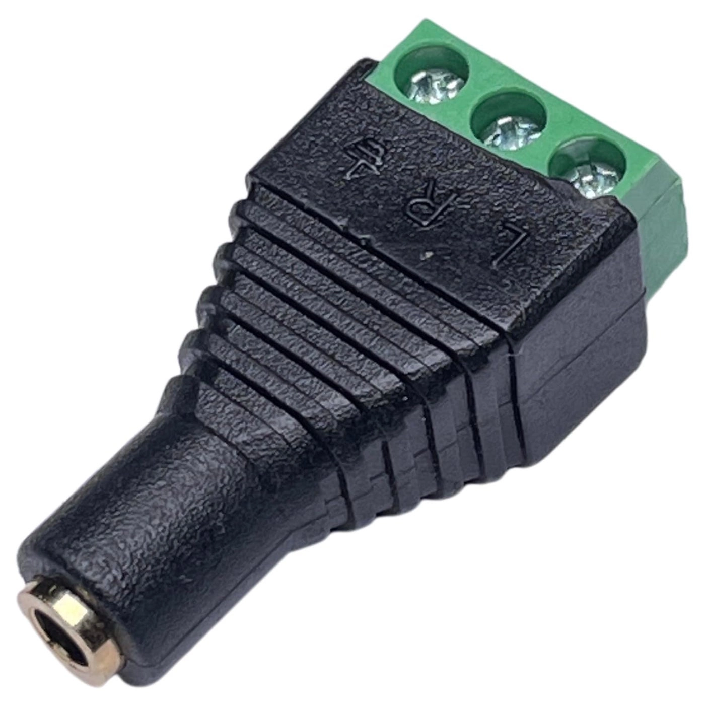 3.5mm Stereo TRS Female Jack to AV Screw Audio Terminal - Solder-Free 4 Pack