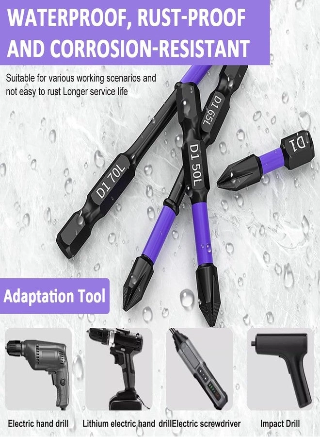 Magnetic Phillips Drill Bits - 6Pcs