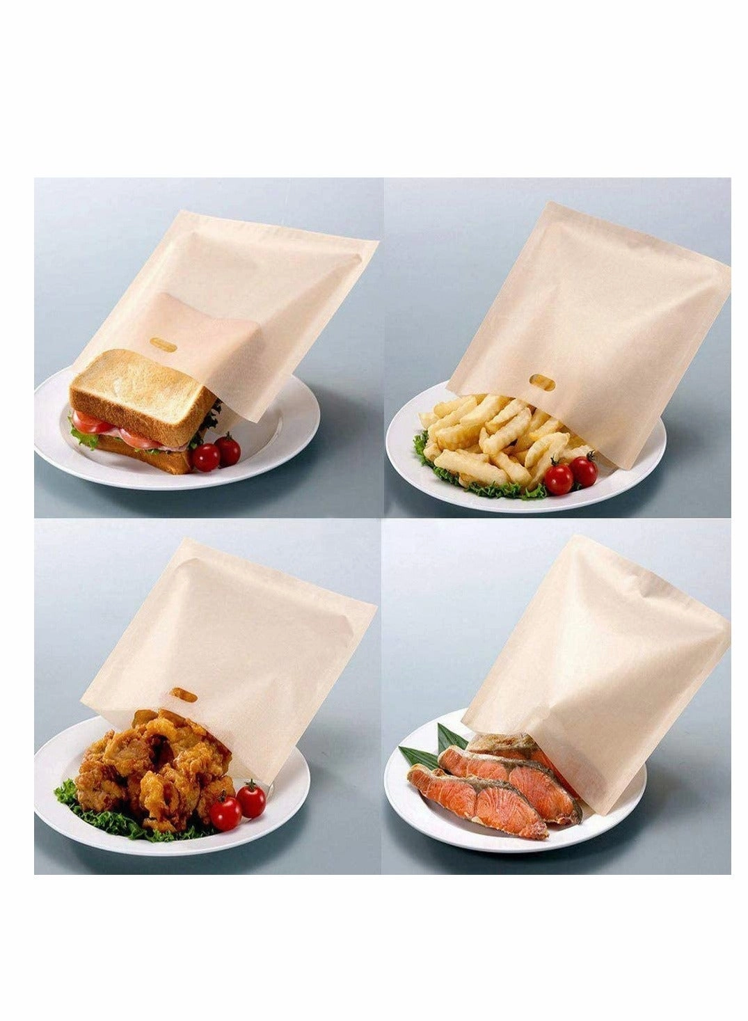 Non Stick Toaster Bags - Heat Resistant 250°C 10 Pack