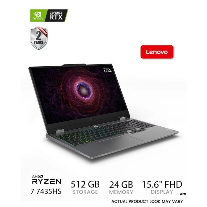 Lenovo LOQ LOQ-83JC009HAX - 15.6'' Ryzen 7-7435HS 24GB DDR5 512GB SSD