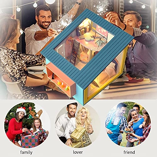 DIY Detachable and Combinable 3D Wooden Miniature Toy House Kit - 1:24