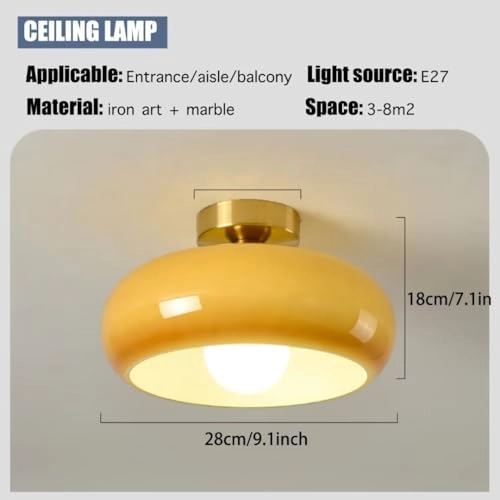 retro glass chandelier - Caramel gradient 12W