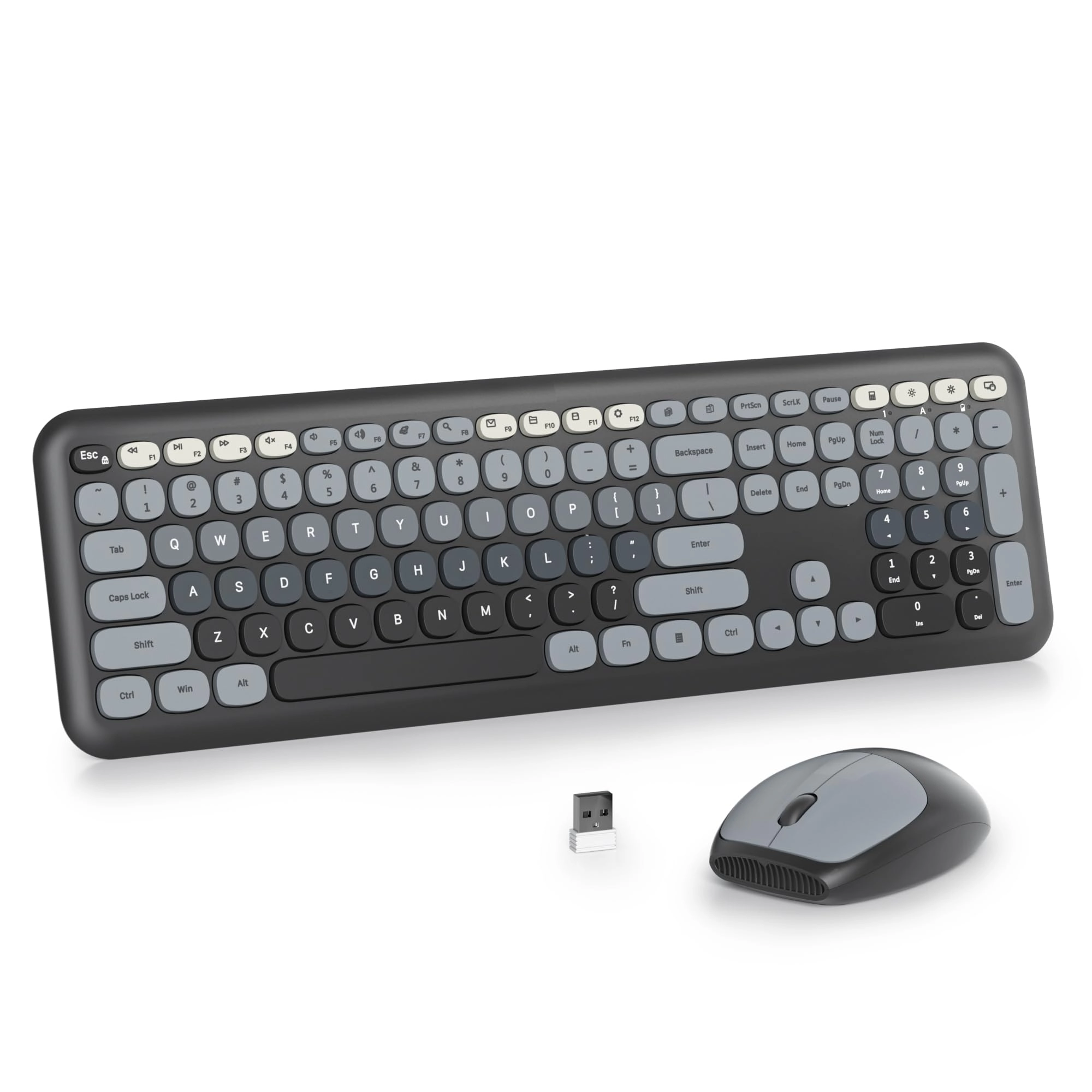 Quiet Keyboard and Mouse - QWERTY Wireless