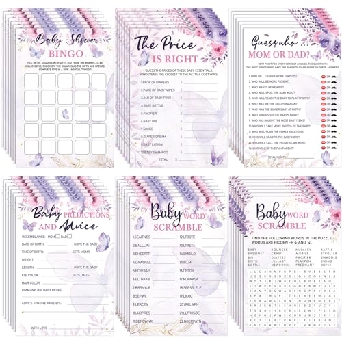 Jetec Butterfly Theme Baby Shower Games - 302 0 - 15 years English
