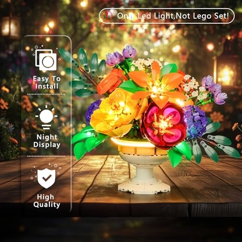 Light Kit for LEGO 10345 Flower Arrangement - Plastic