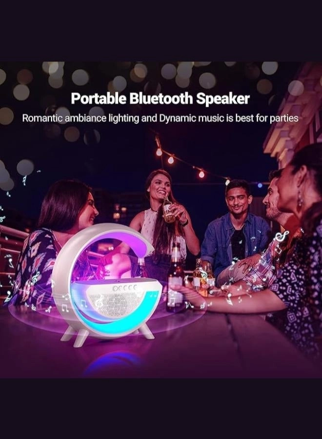 3 in 1 LED Wireless Charging Lamp - white