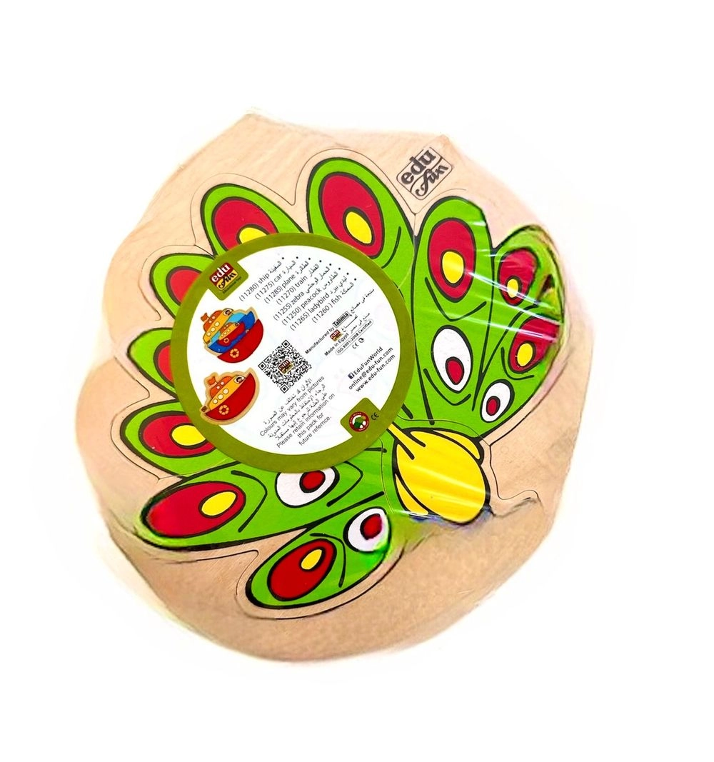 Find What Underneath Peacock Puzzle - Suitable for 3 years & above