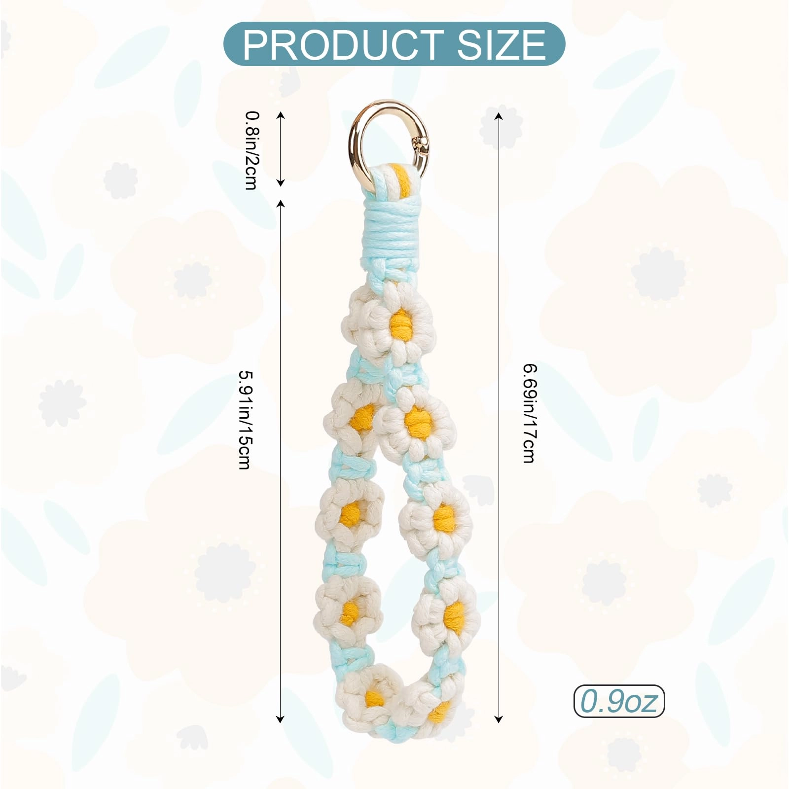 Boho Macrame Keychain - Car