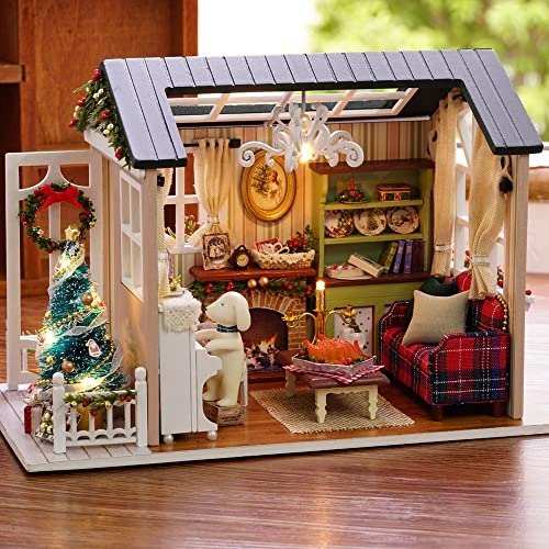 Miniature Dollhouse Kit - 3D Wooden LED Lights