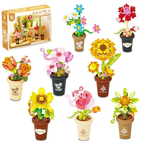 Flower Bouquet Building Set - 588 pcs bonsai