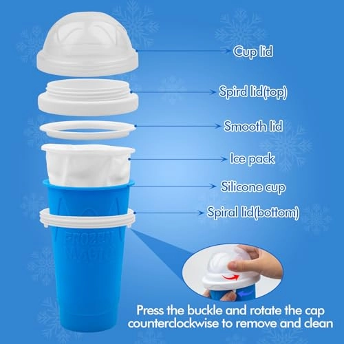 Slushy Maker Cup - 2 in 1 Straw and Spoon