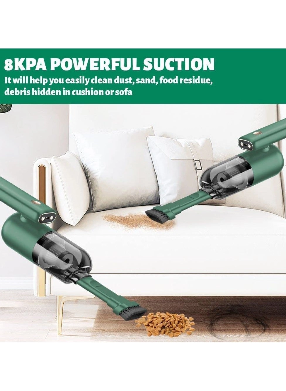 Handheld Vacuum - 10000PA Cordless 4000mAh