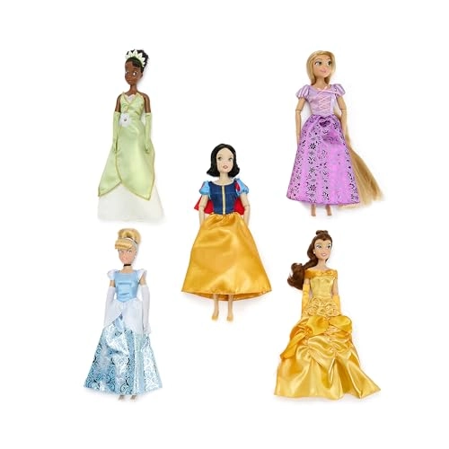 Snow White Doll + Cinderella Doll + Aurora Doll + Ariel Doll + Belle Doll + Jasmine Doll + Pocahontas Doll + Mulan Doll + Tiana Doll + Rapunzel Doll + Tinker Bell Doll - Ages 3+