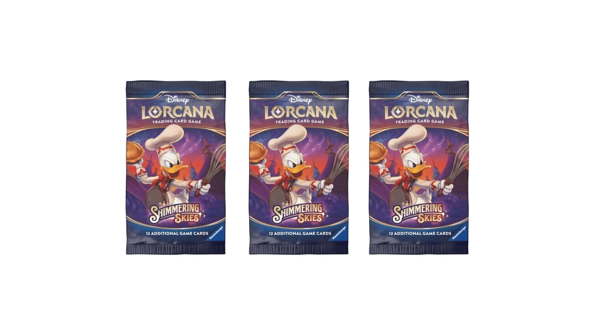 C&E Lorcana Shimmering Skies 12 Card Booster Pack - 3pcs