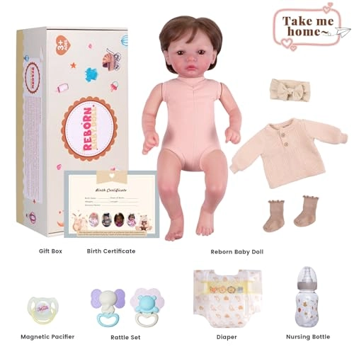 Reborn Baby Doll - 17 Inch Vinyl Cotton Girl Ages 3+