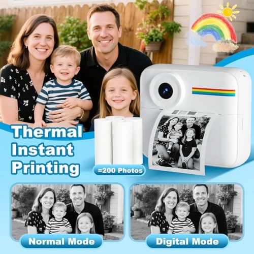 instant print camera - 32GB 1080p White