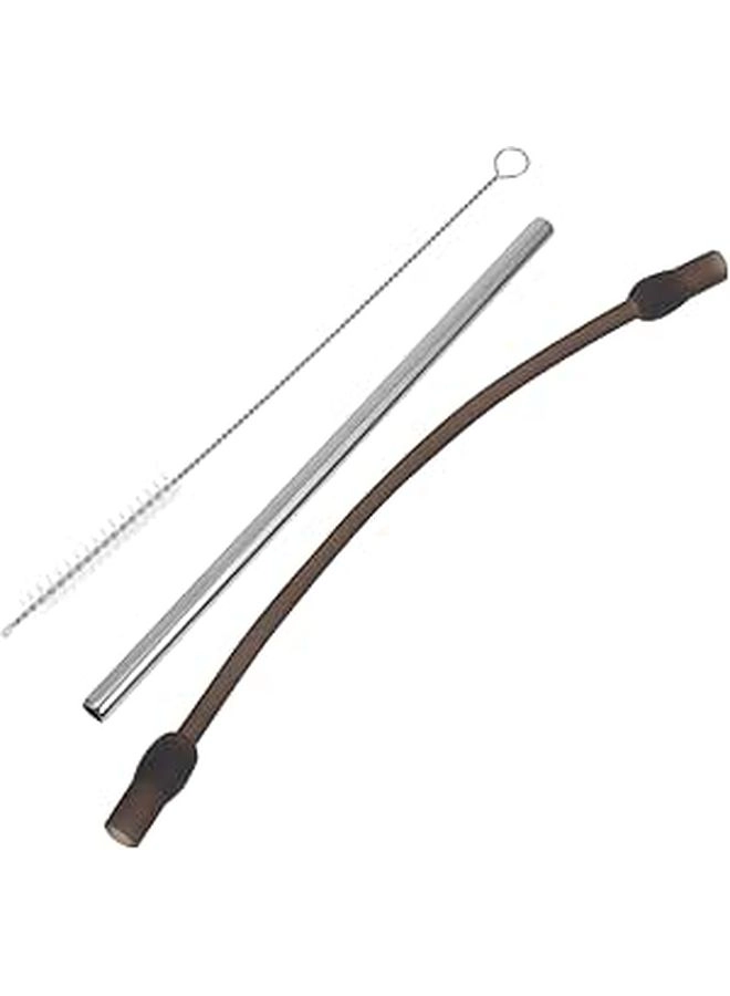 OSALADI coffee machine hose - stainless steel silicone + milking pipe + cleaning brush