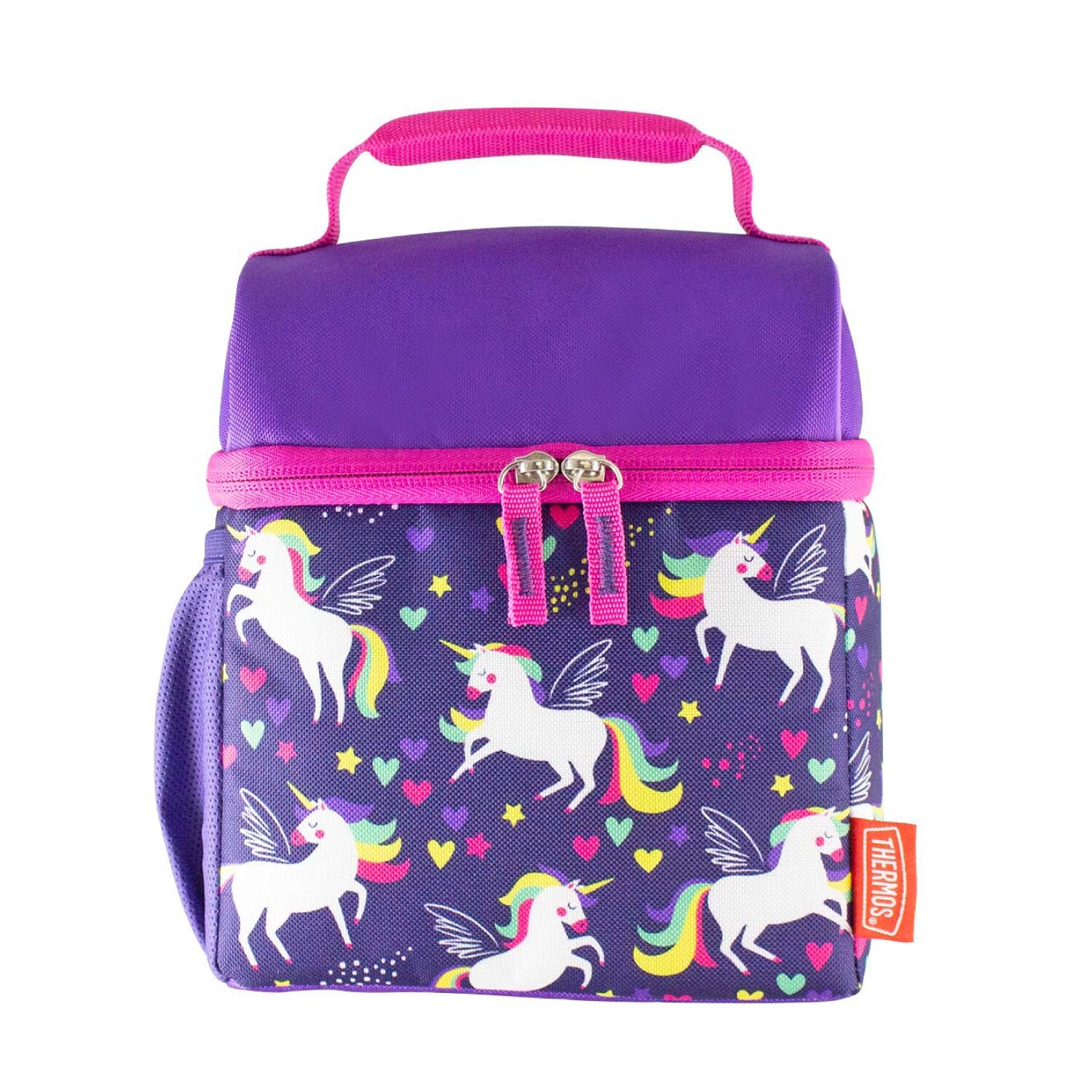 Khiara Stores Standard Pop Top Lunch Bag - UNICORNS