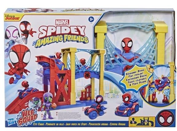 Marvel Spidey - Spidey & His Amazing Friends - Web Squad City Chase Playset - 3-inch