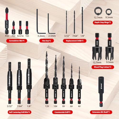 Countersink Drill Bit Set - 22PCS