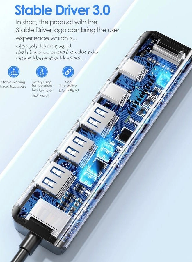 USB C Hub - 6 in 1 4K HDMI 100W PD