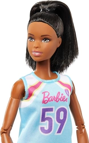 Barbie Made to Move Basketball Player - Brunette 22 Bendable Joints Ages 3+