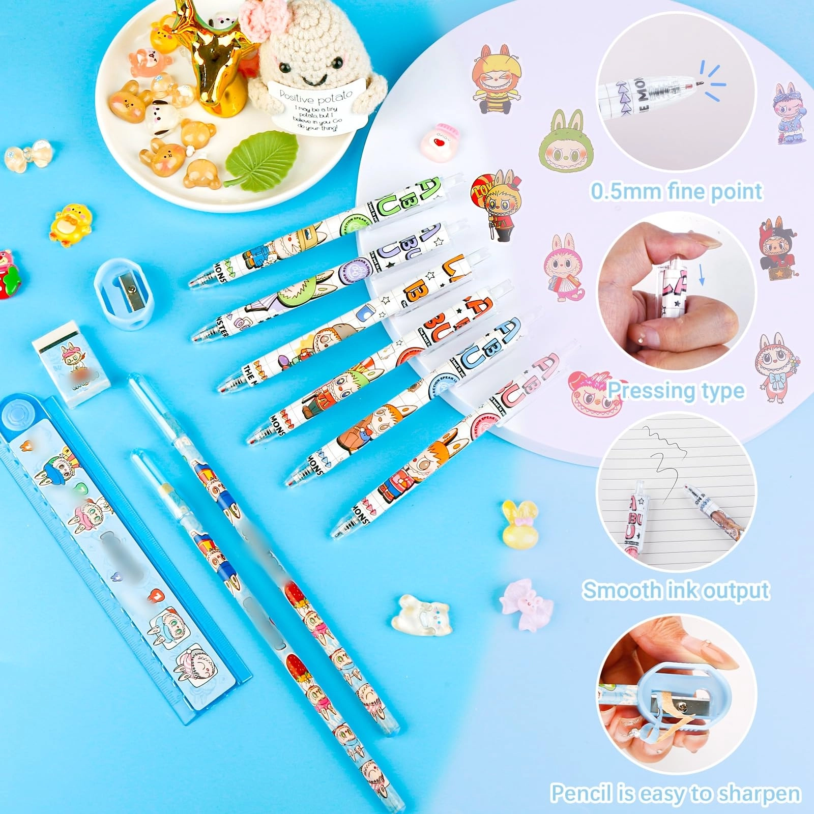 Kawaii Stationery Set - 10.0 Count