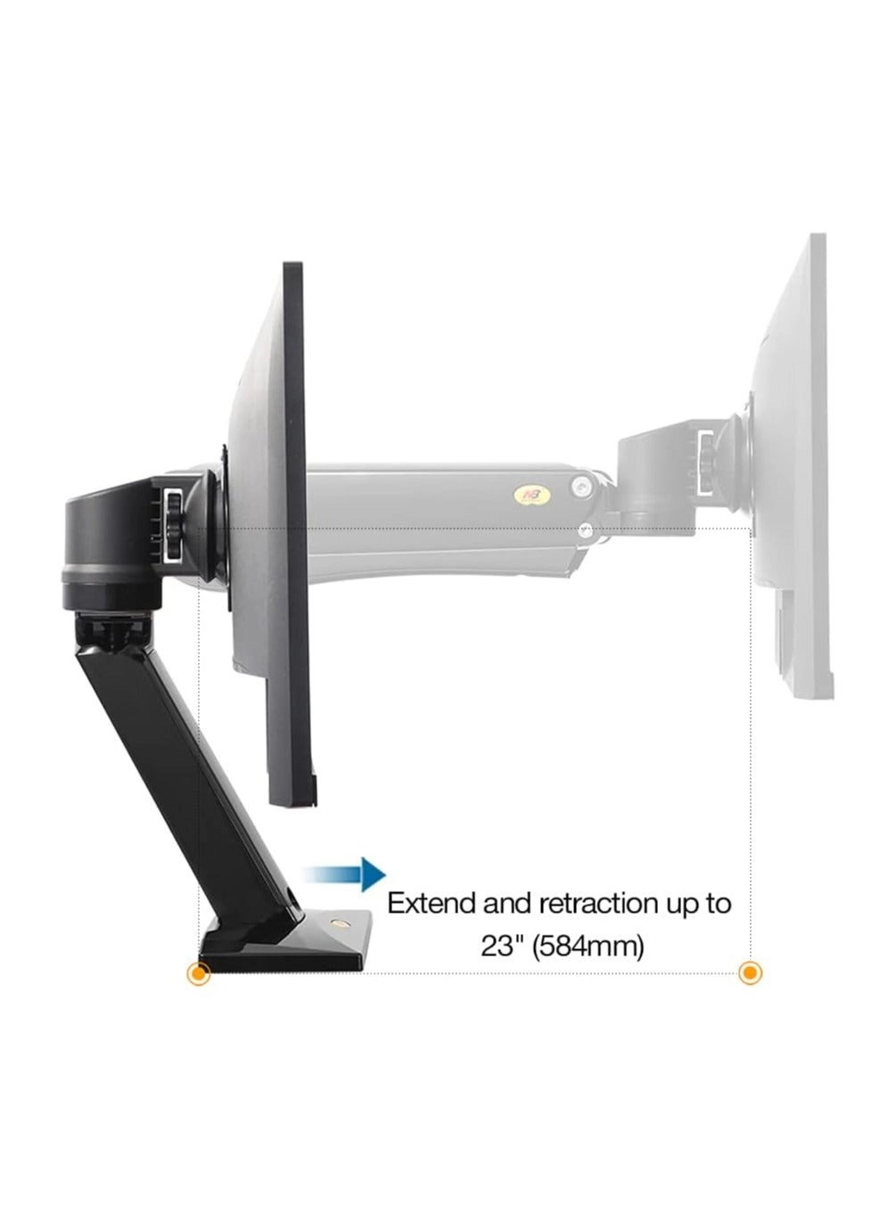 F45-B - 24"-42" 75 x 75 mm 100 x 100 mm