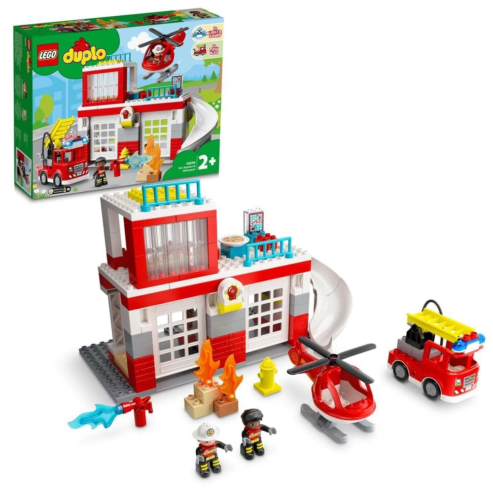LEGO DUPLO Fire Station & Helicopter Playset (10970)