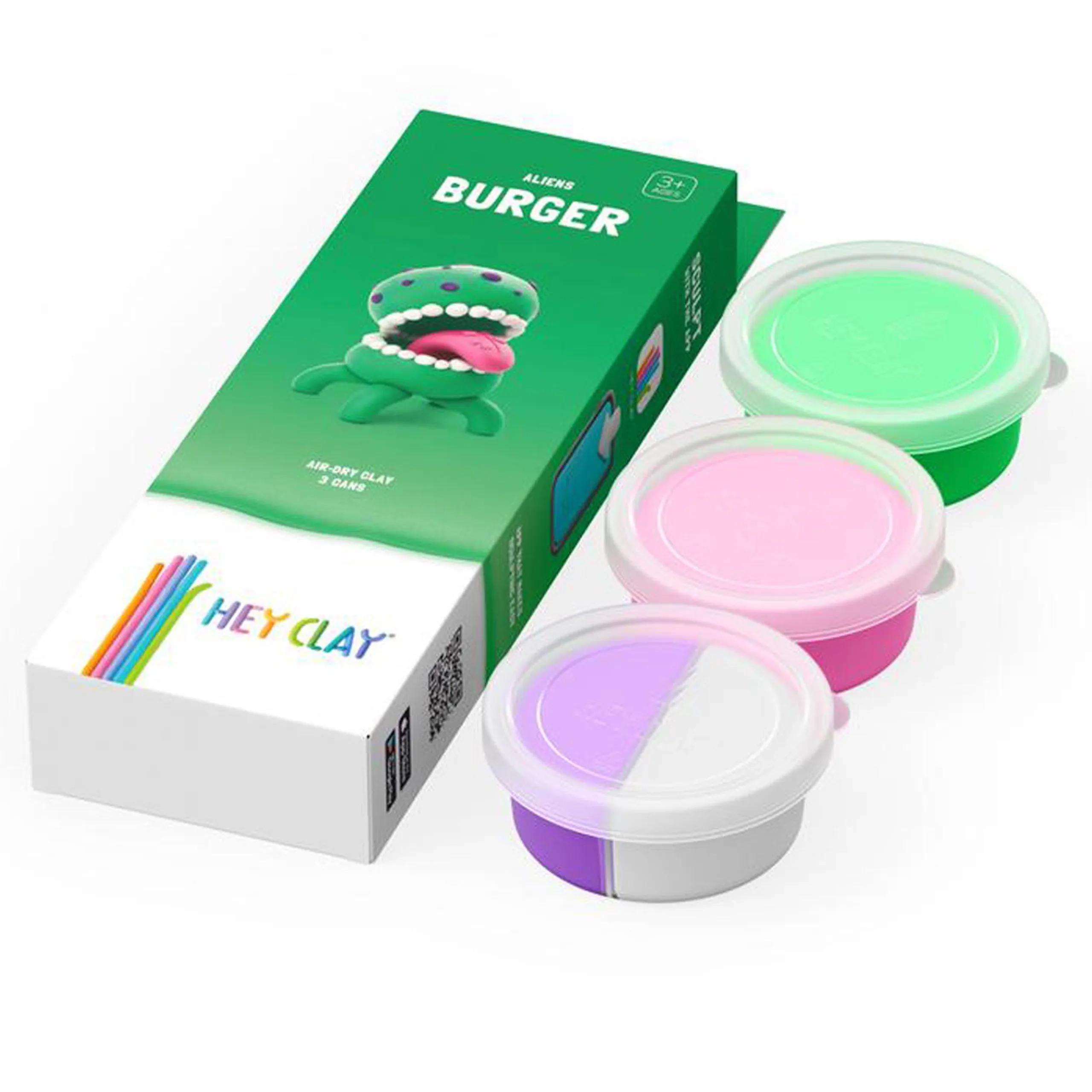 DIY Burger Plastic Modelling Air-Dry Clay - 3+ years 3 Cans