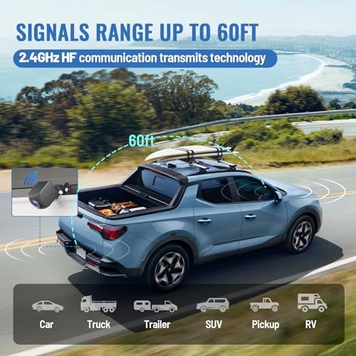 Wireless WiFi Magnetic Hitch Backup Camera - Night Vision 1080P