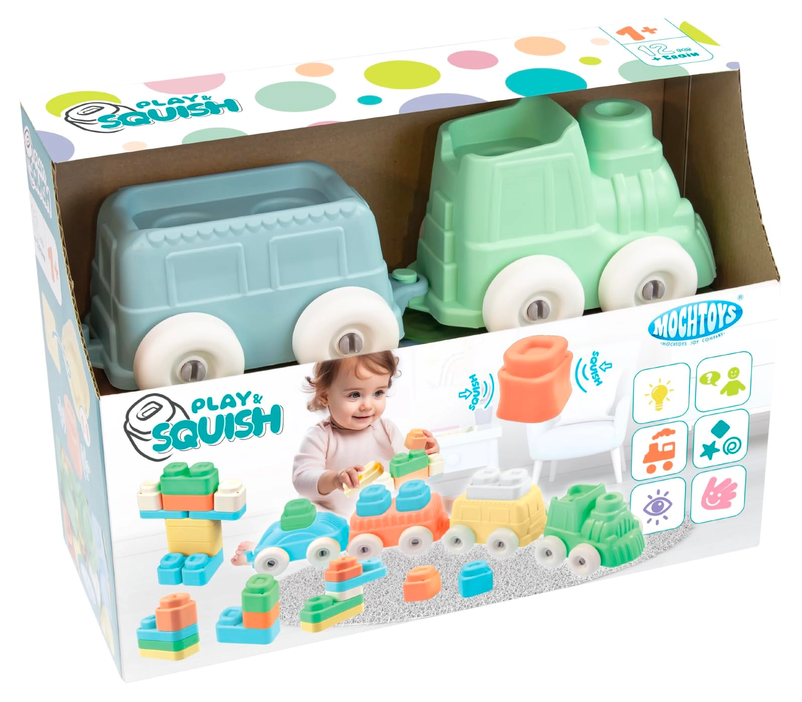 Mochtoys Soft Stacking Toy Set - 12m+ 12 pieces