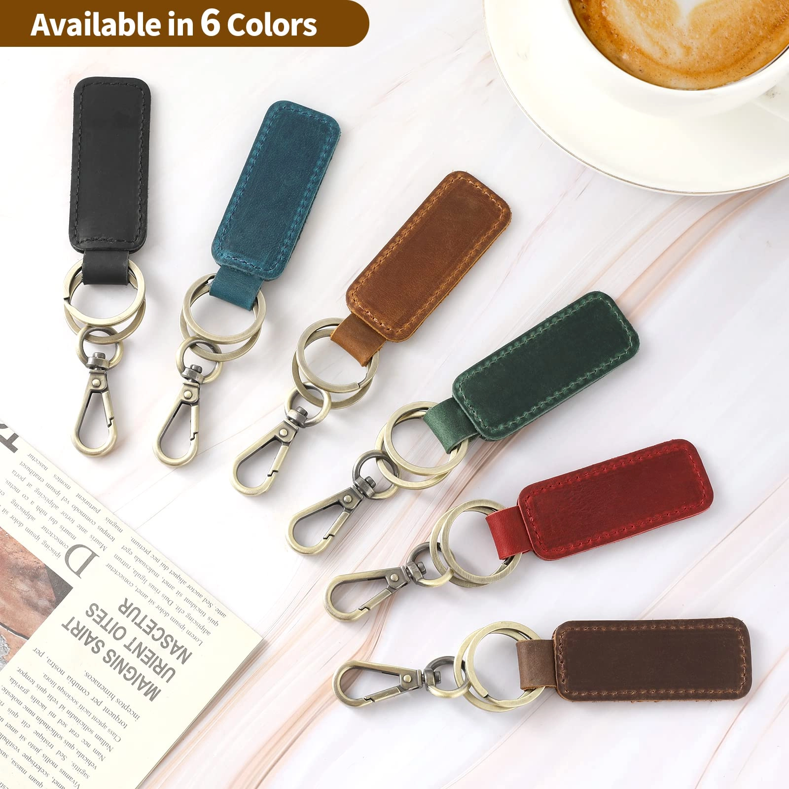 Leather Keychain - Car
