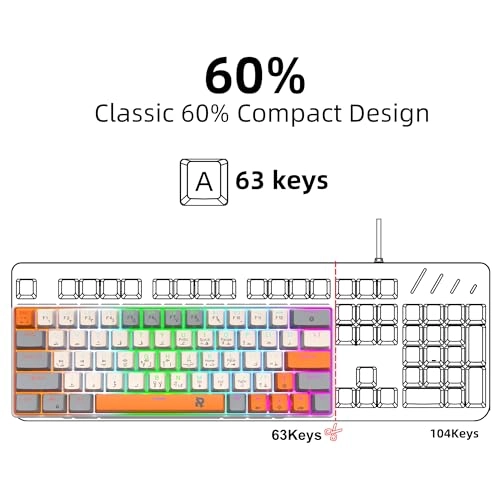 60% Mechanical Keyboard - AR/EN Wired