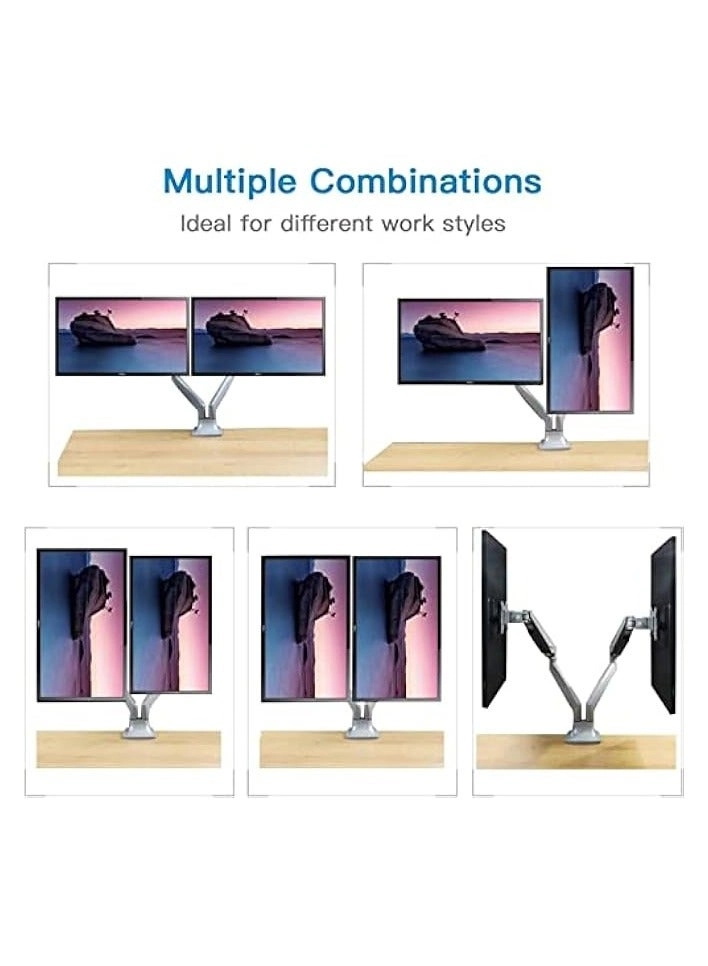 Dual Monitor Mount - 2 Monitors 32 inches 75mm or 100mm