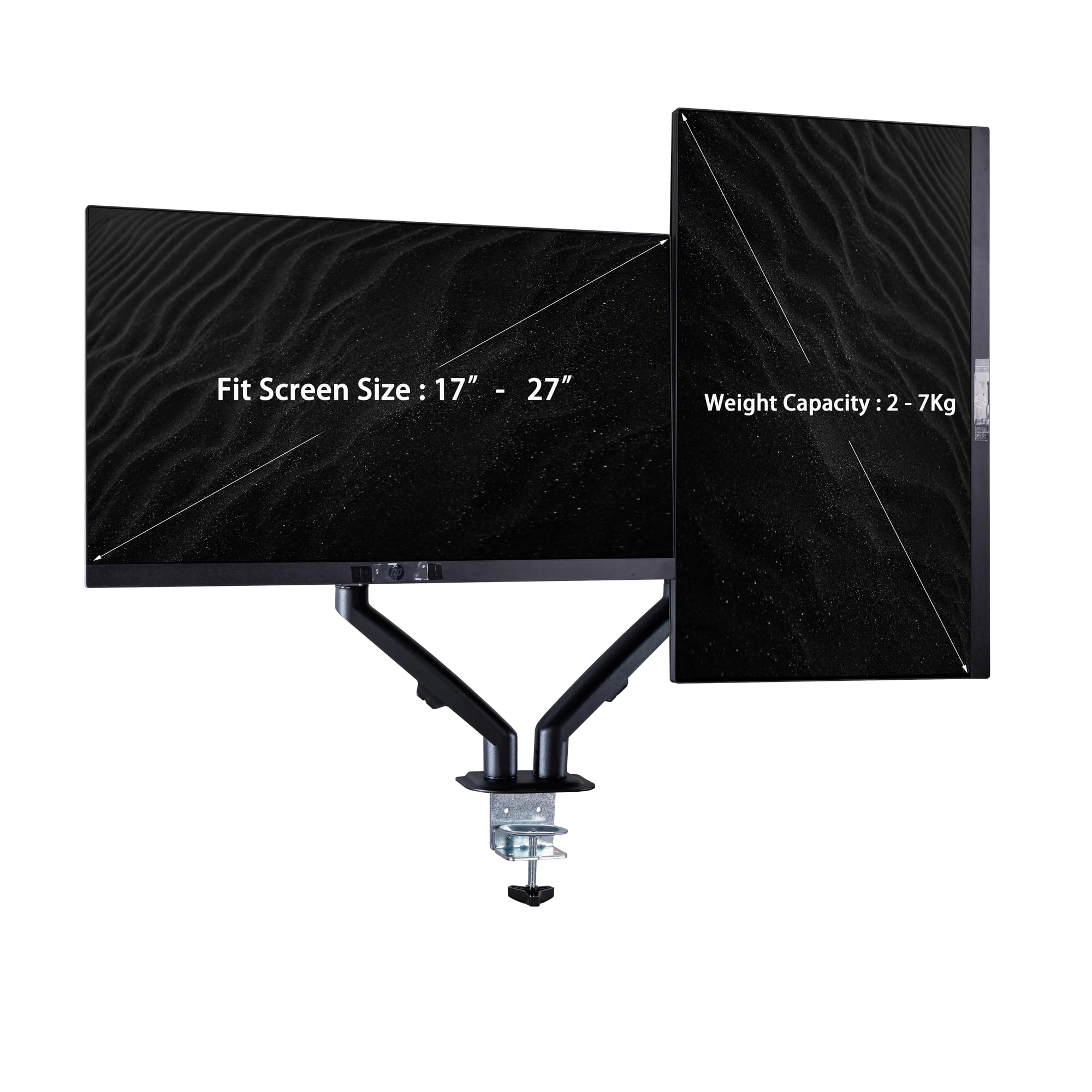 TUF Gaming - 1920x1080 27 Inches + DKZ Hub + ErgoFlexy Dual Mount Arms