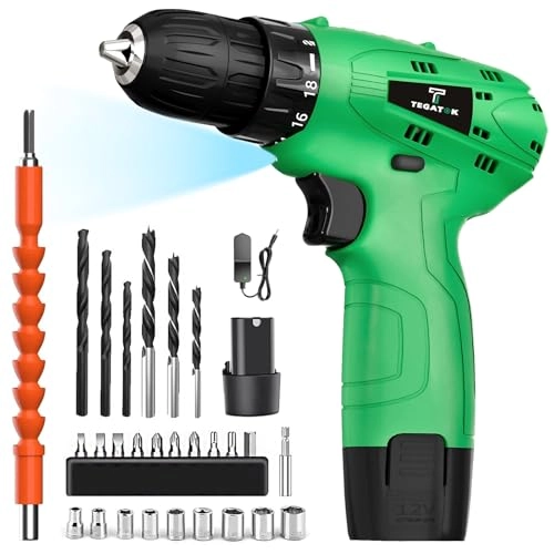 Cordless Drill Set - 1500 Milliamp Hours 12 Volts