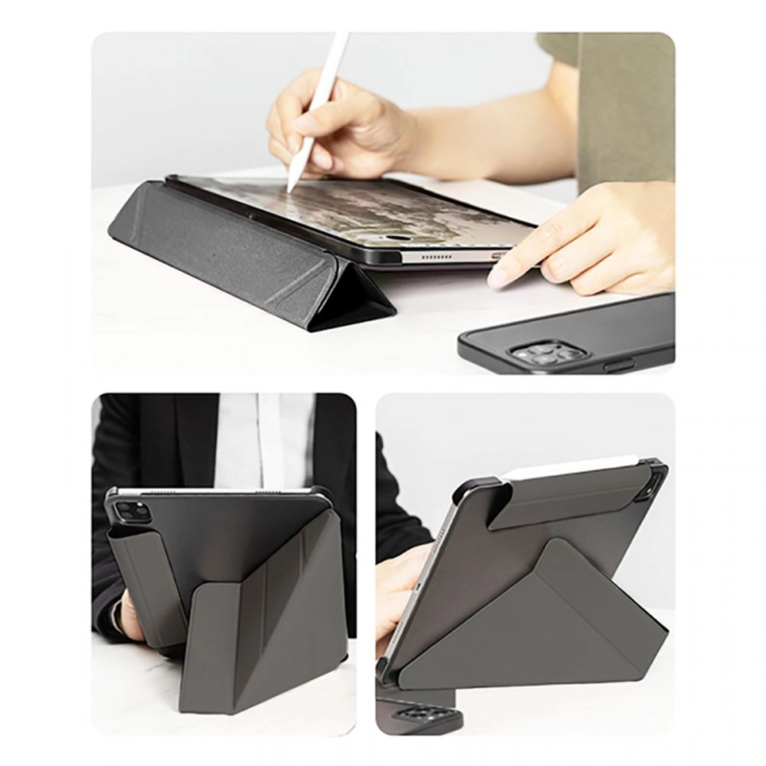 Tri-fold Folio Case with Pencil Slot for iPad 10.2-inch