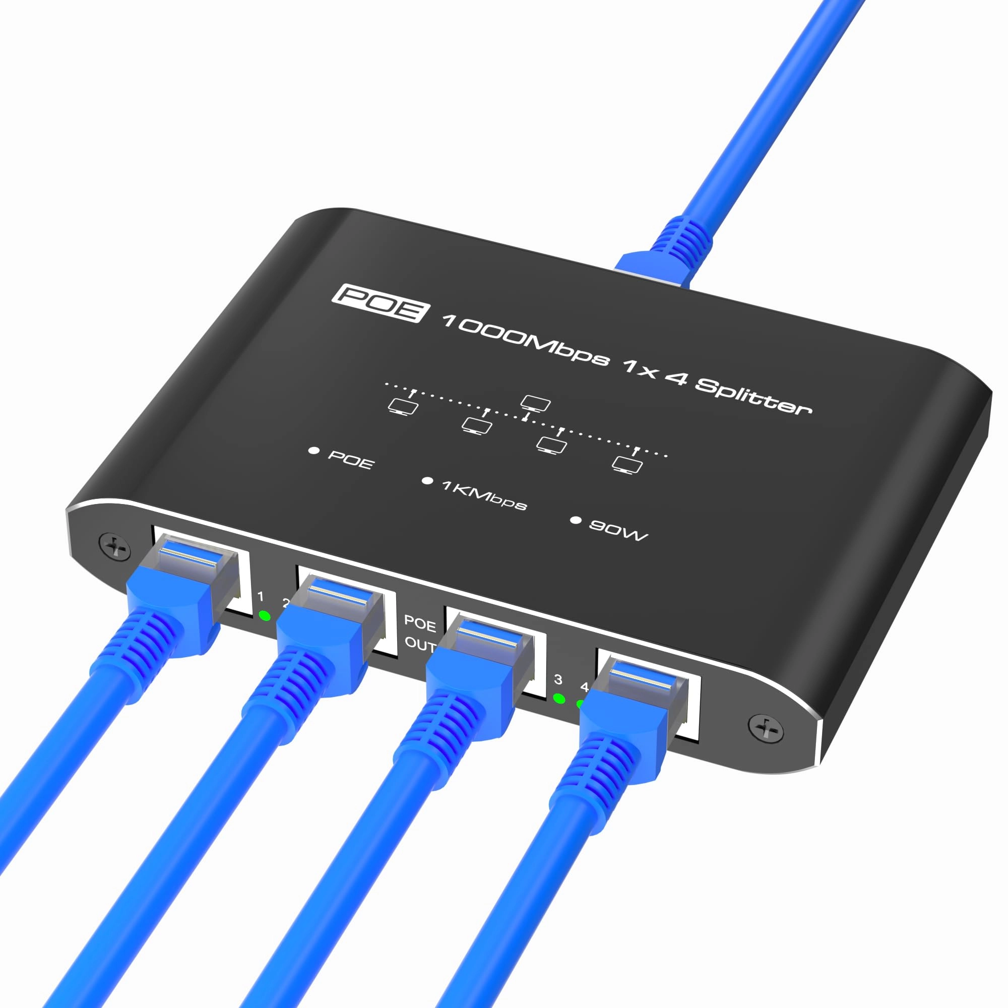 Aoyvsktv PoE Splitter - 5-58V 30 Watts 5 802.3at/af 1 Gigabits Per Second
