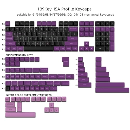 Womier Double Shot PBT Keycaps - ISA Wired/Wireless