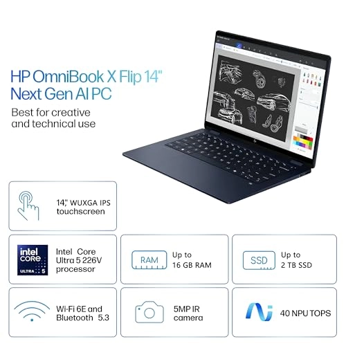 OmniBook X FlipNGAI C25Z2EA - 14'' Core Ultra 5-226V 16GB DDR5 512GB SSD