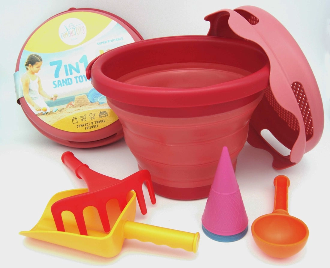 SKME TRADING 7-in-1 Sand Toys Set - Red