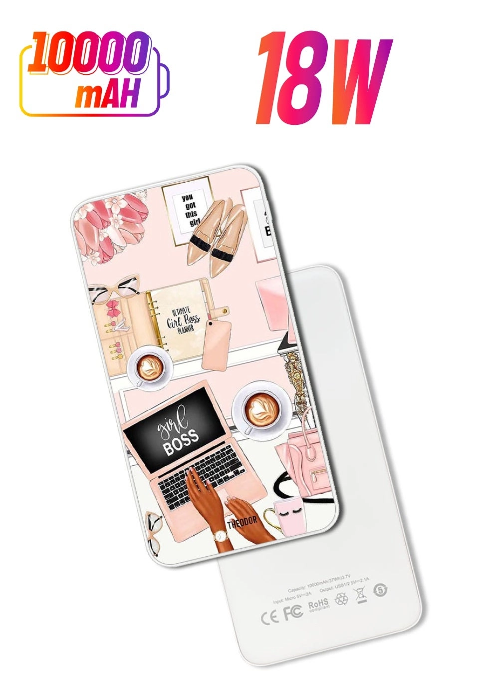 Theodor EX_PPBA199 - 10000 mAh 18W PD Fast-Charging