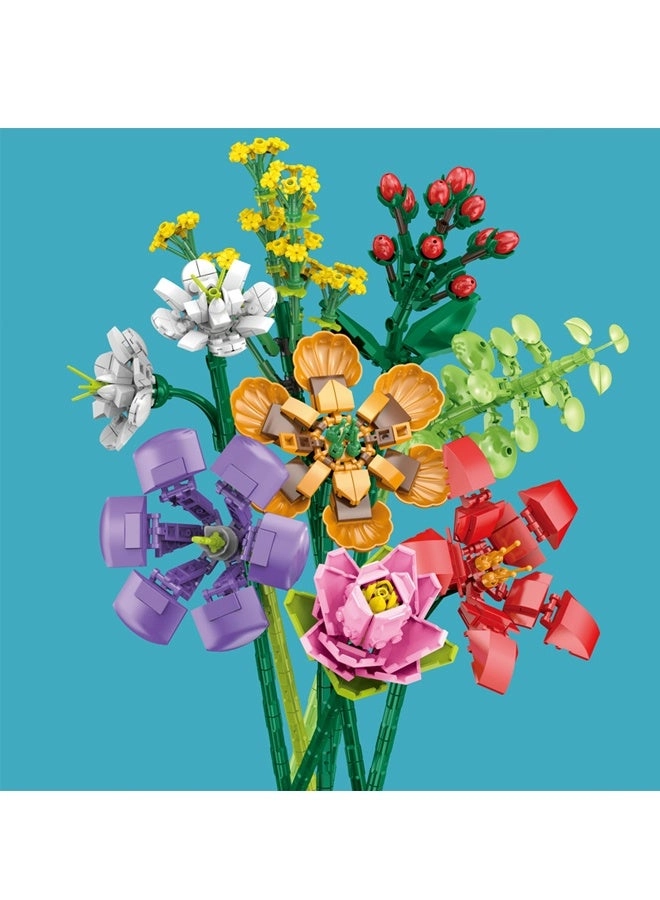 Building Block Flower Set - Flower 8-in-1