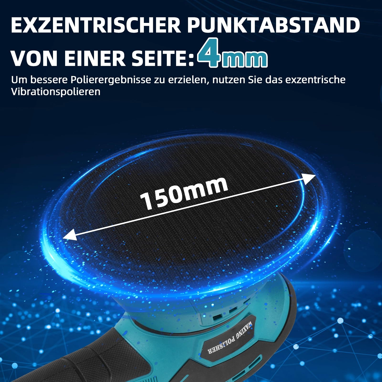 Cordless Car Polisher Kit - 150 millimetres