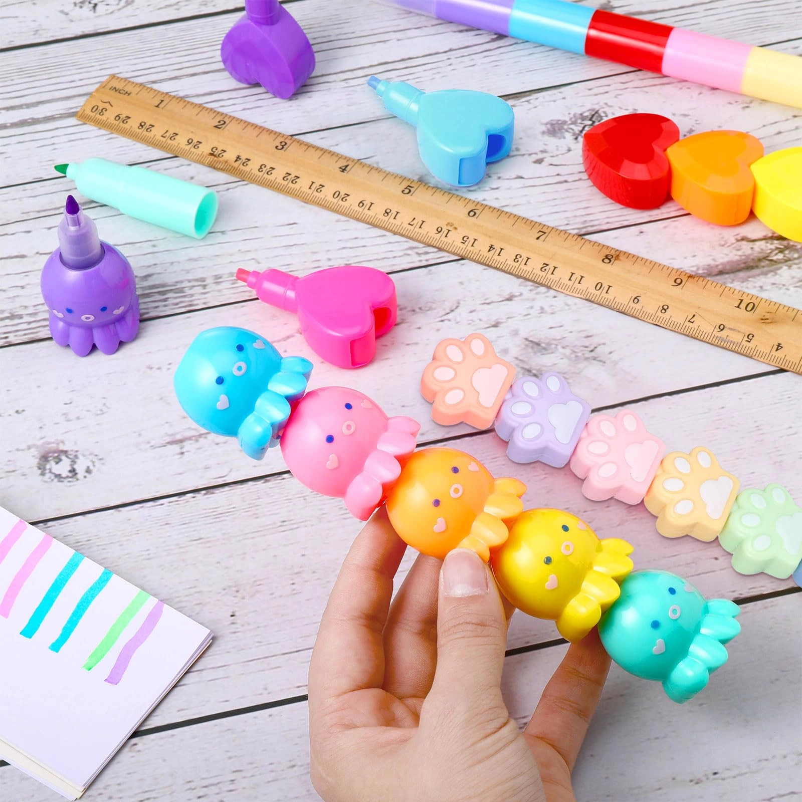 Mini Highlighter Pens - colorful Fine Pack