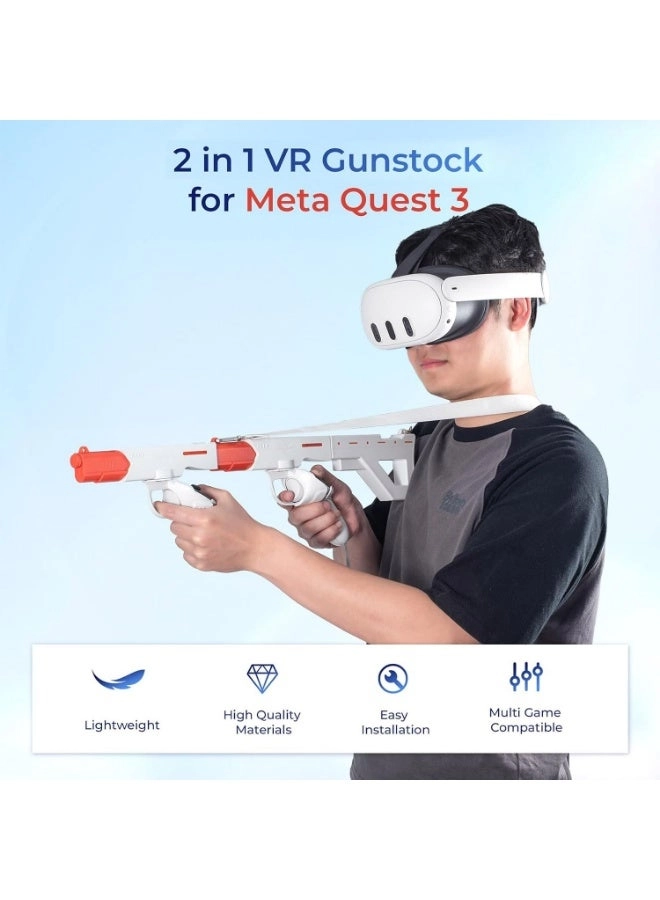 Magnetic VR Machine Gun/Pistol Controller Holder - For Meta Quest 3/Quest 3S