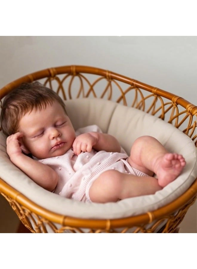 Reborn Baby Doll - 18 inch Silicone Vinyl Girl Ages 36 months+
