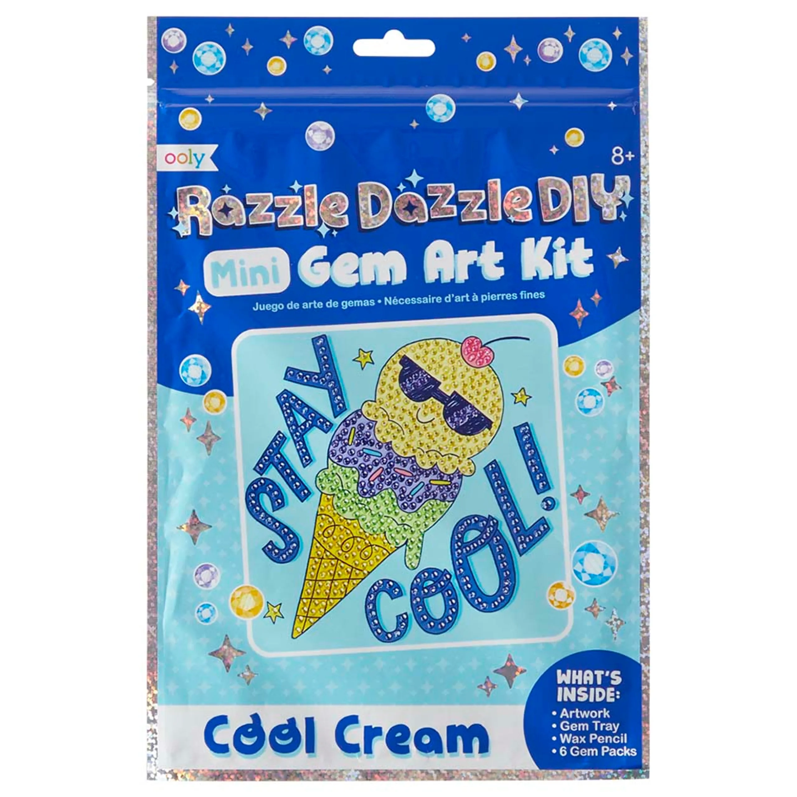OOLY Razzle Dazzle Mini Gem Art Kit - Cool Cream