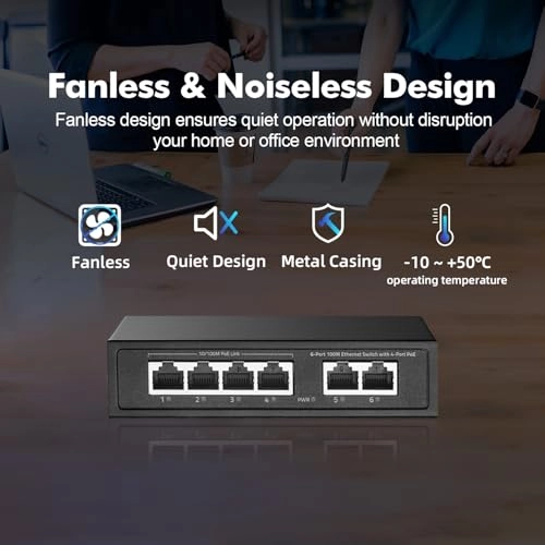 6x100M POE - 6-ports